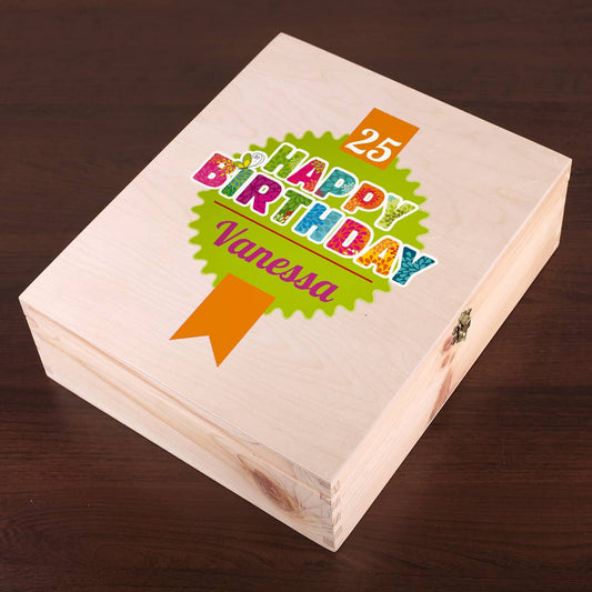 Weinset Happy Birthday mit Name und Alter - Verpackung