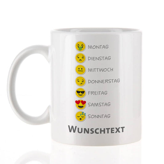 Emoticon Tasse Wunschtext Woche