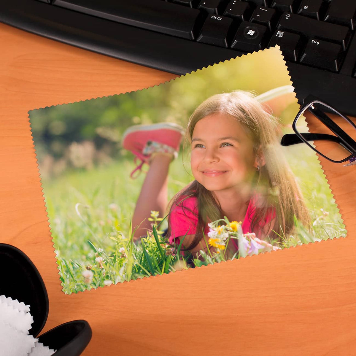 Brillenputztuch mit Ihren Lieblingsfoto