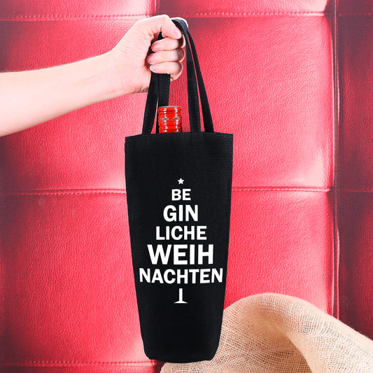Verpackung für Ginflaschen zu Weihnachten