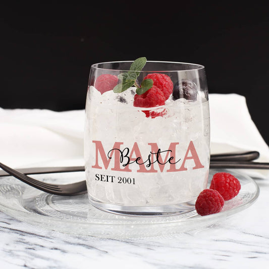 Persönliches Wasserglas für die beste Mama