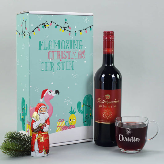 Flamazing Christmas Geschenkset mit Glühwein und Glas