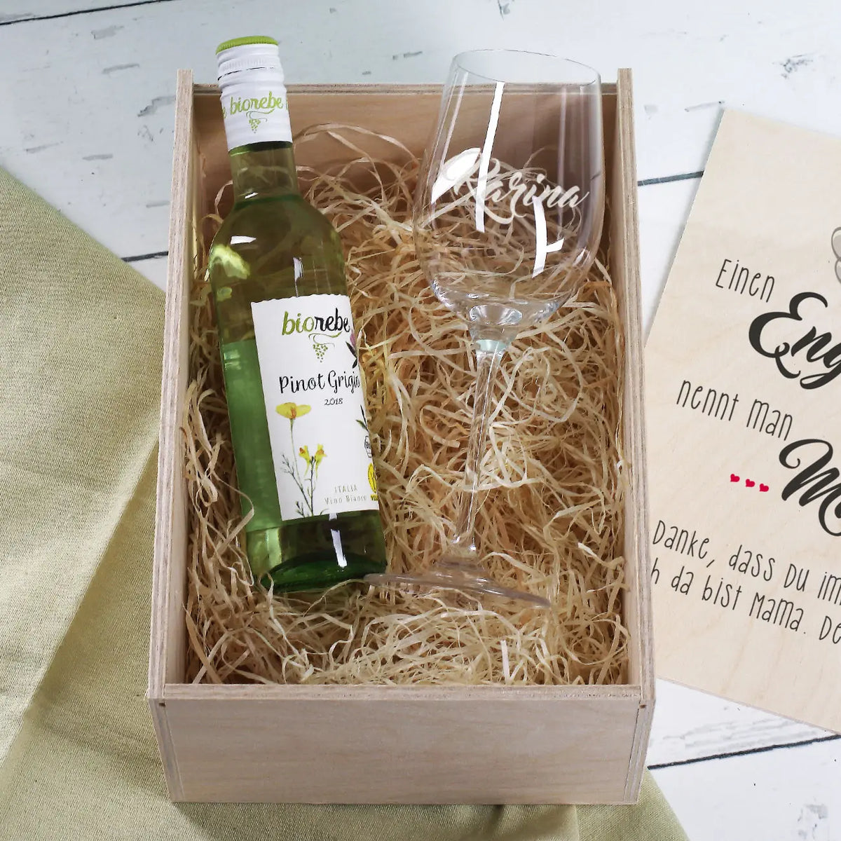 Engel ohne Flügel nennt man Mama - Wein-Set zum Muttertag