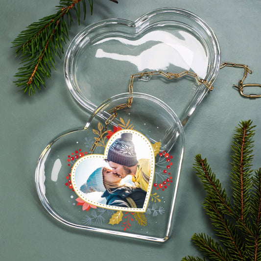 Glasdose mit Ihrem Wunschfoto und tollem Weihnachtsmotiv