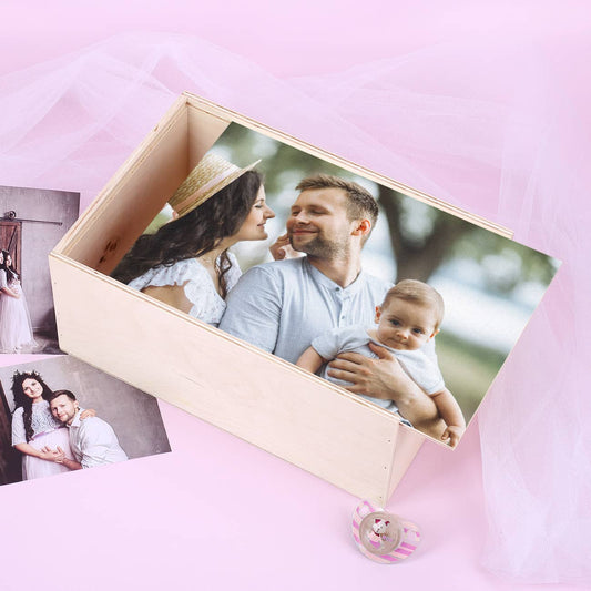 Fotokiste als Geschenk zur Geburt