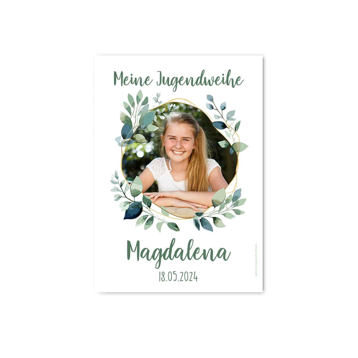 Foto, Name & Datum nach Wunsch