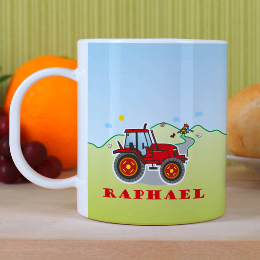 Kindertasse Traktor mit Namen
