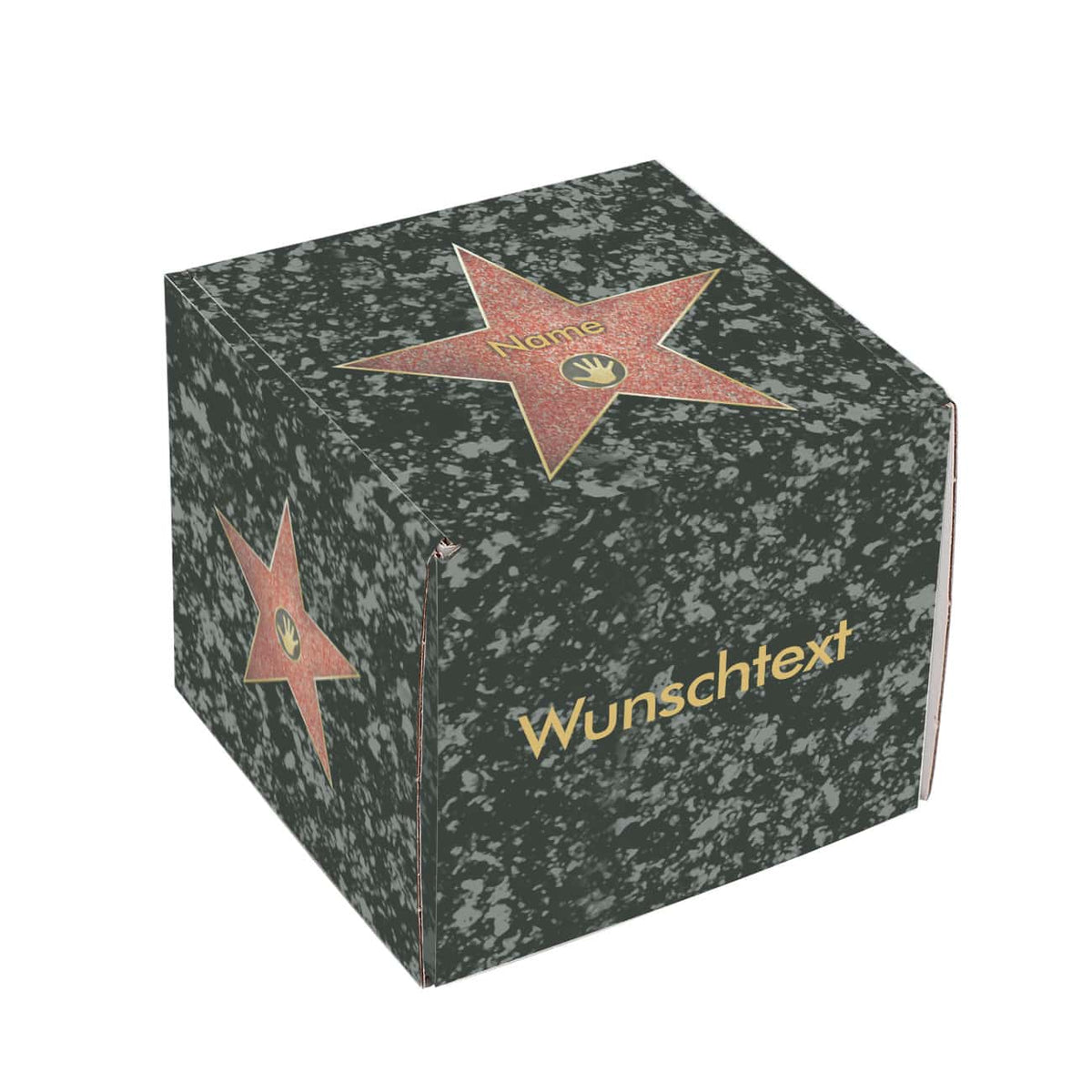 Bedruckte Geschenkbox mit Wunschtext und Ihrem Wunschnamen