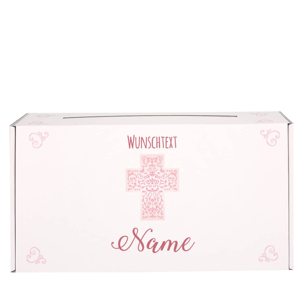 Ihr Wunschtext und Wunschname auf einer Briefbox