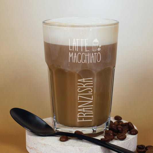 Latte Macchiato Glas mit Namensgravur