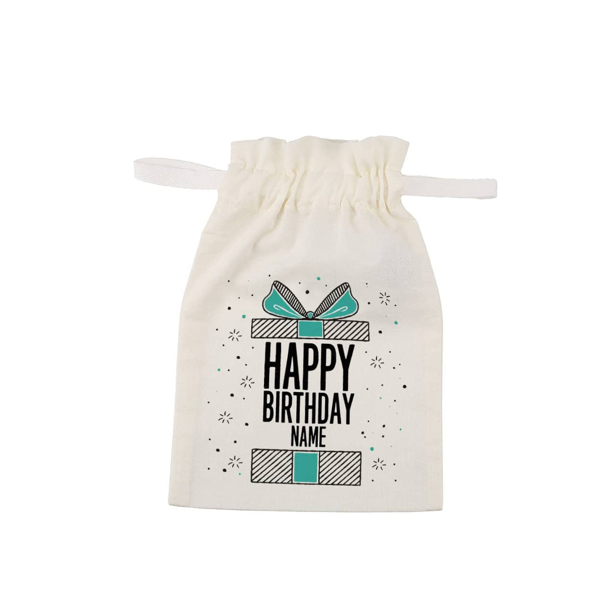 Kleines Geschenksäckchen "Happy Birthday" mit Ihrem Namen