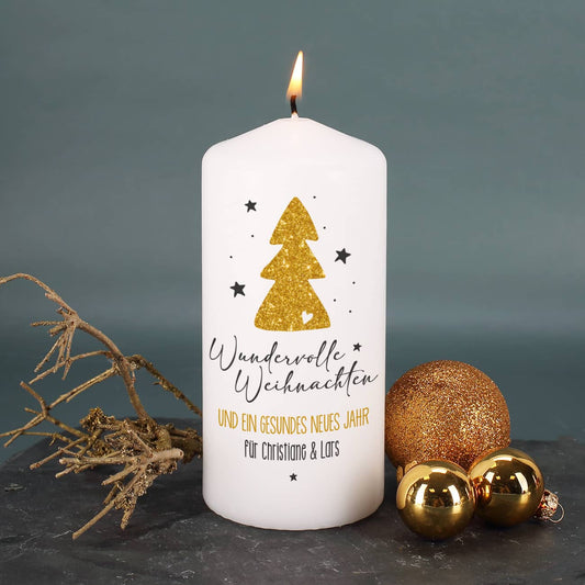 Wundervolle Weihnachten und ein gesundes neues Jahr - Kerze