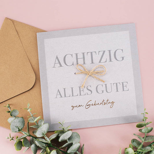 Karte zum 80. Geburtstag - Nature Card