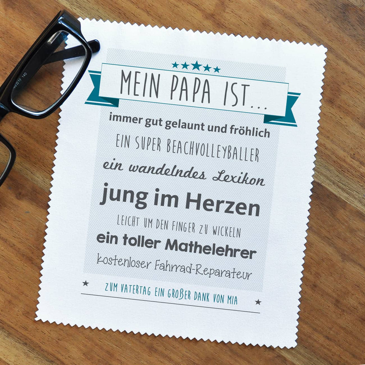 persönliches Brillenputztuch - Mein Papa ist...