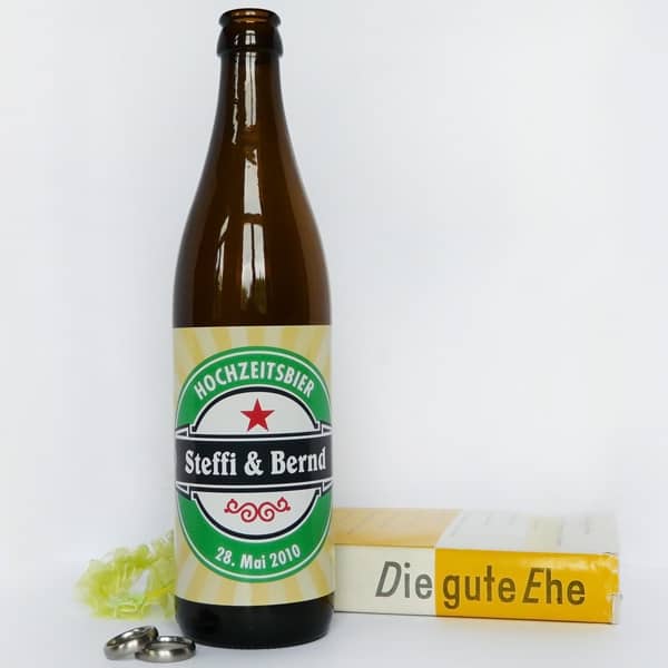 20 Stück Bieraufkleber Hochzeitsbier