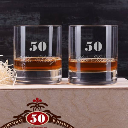 Whiskygläser mit Gravur zum Geburtstag