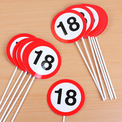 Mini Verkehrschilder Partydeko 18. Geburtstag