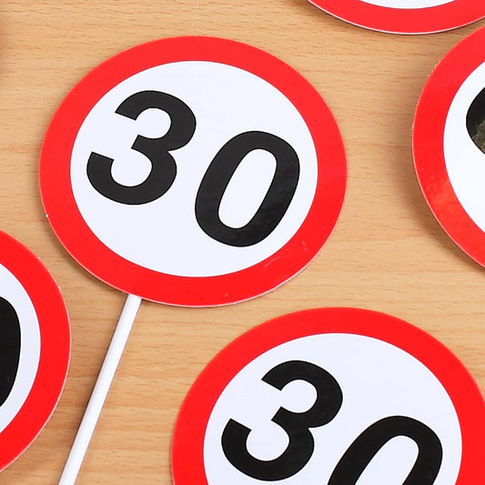 Dekoschilder Verkehrzeichen zum 30. Geburtstag