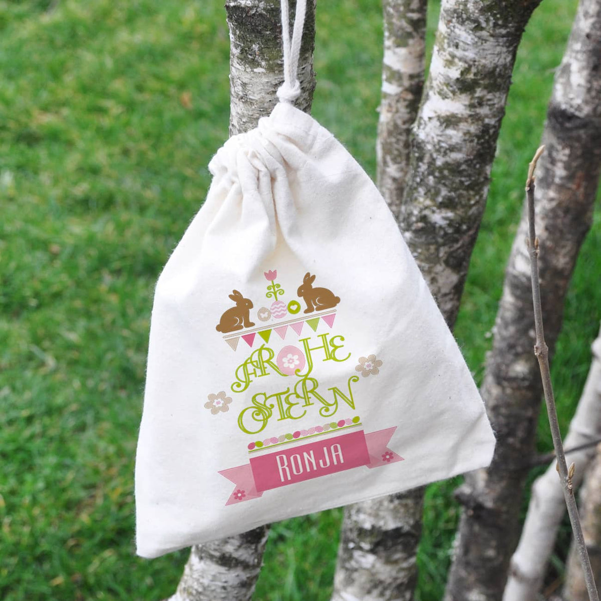 kleiner Geschenksack für Ostern mit Name
