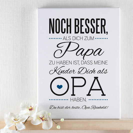Leinwand mit Spruch und Ihrer persönlichen Widmung