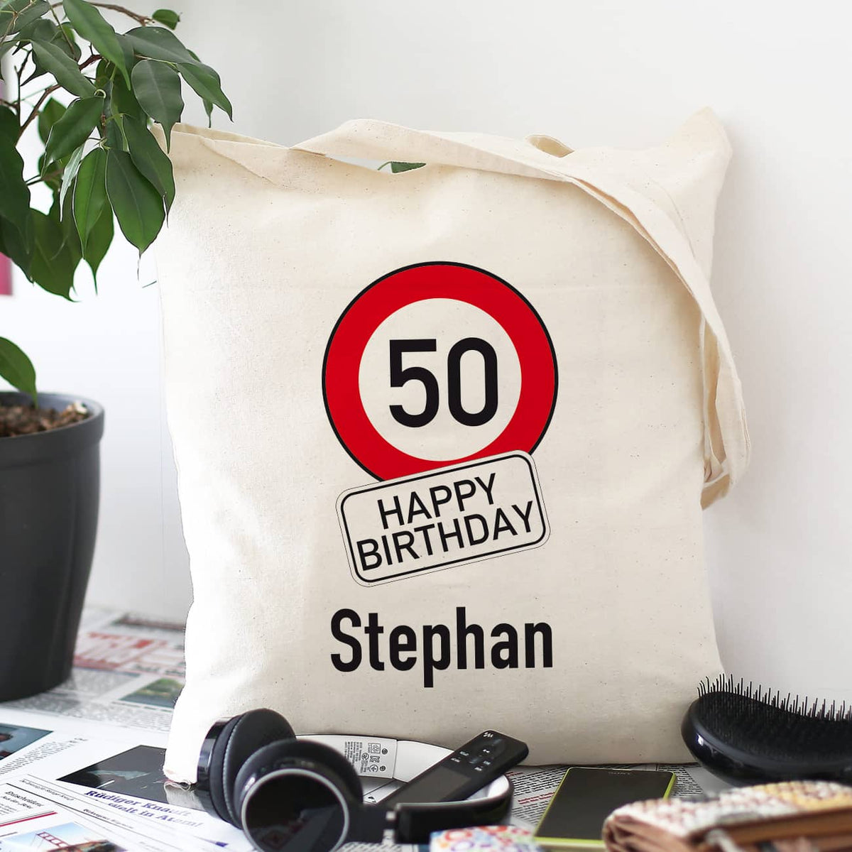 Achtung Geburtstag Beutel mit Name