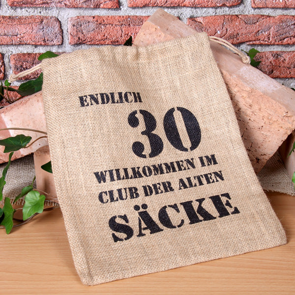 Alter Sack zum 30. Geburtstag