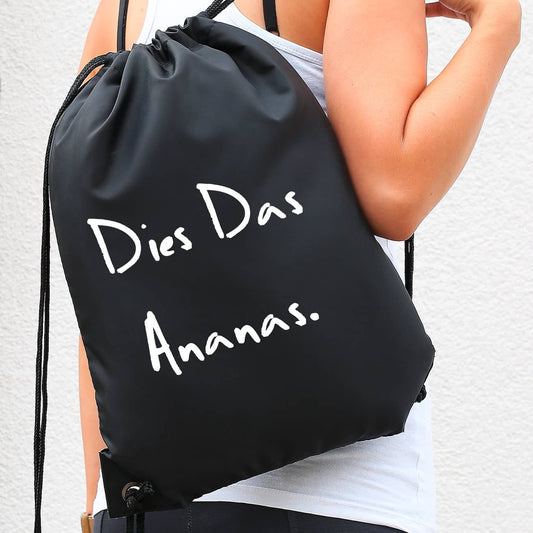 Schwarzer Rucksack mit Ihrem Wunschtext