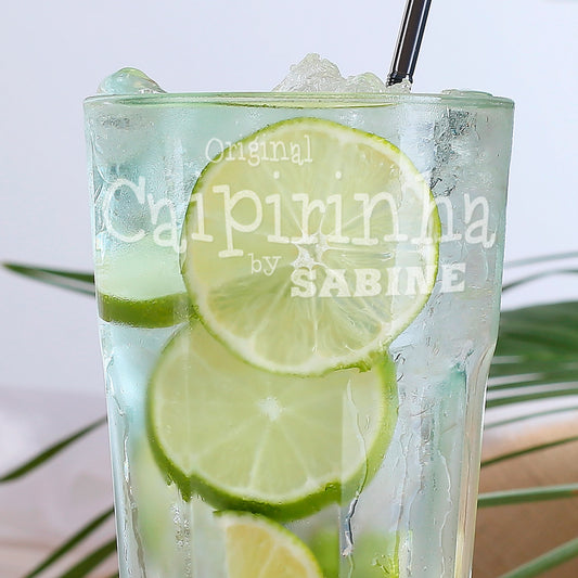 Caipirinha Glas mit Namensgravur
