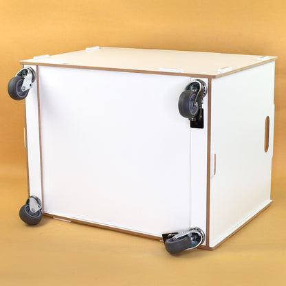 Personalisierte Rollbox aus Holz von clipfritz | Aufbewahrungsbox mit Spielzeugmotiv & Wunschtext
