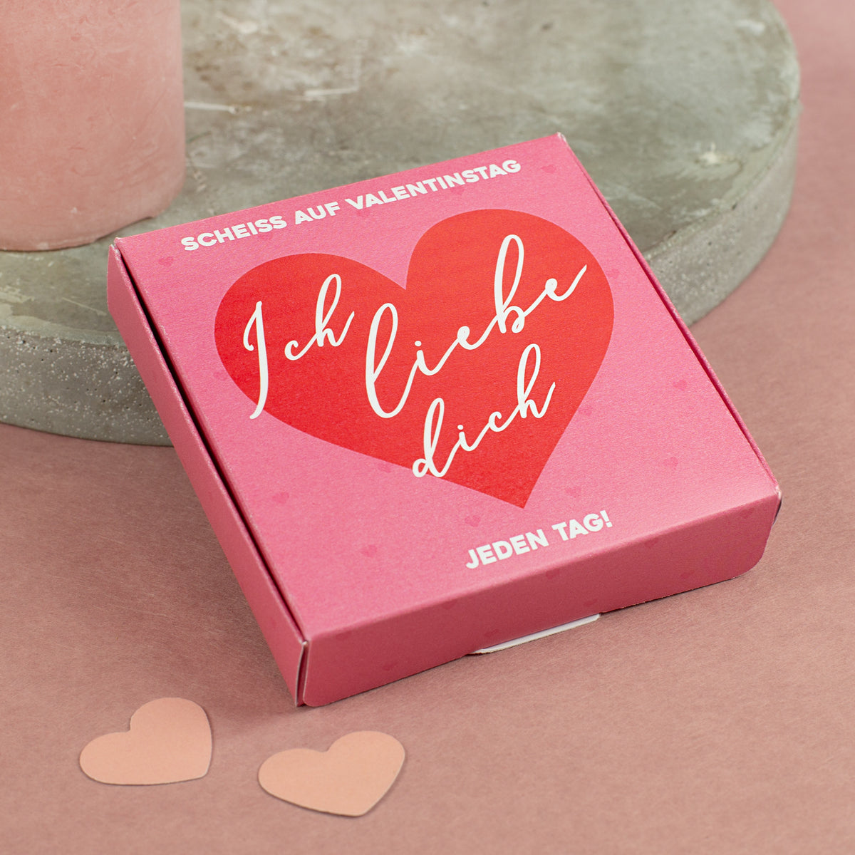 Geschenkbox - Scheiß auf Valentinstag ich liebe dich jeden Tag