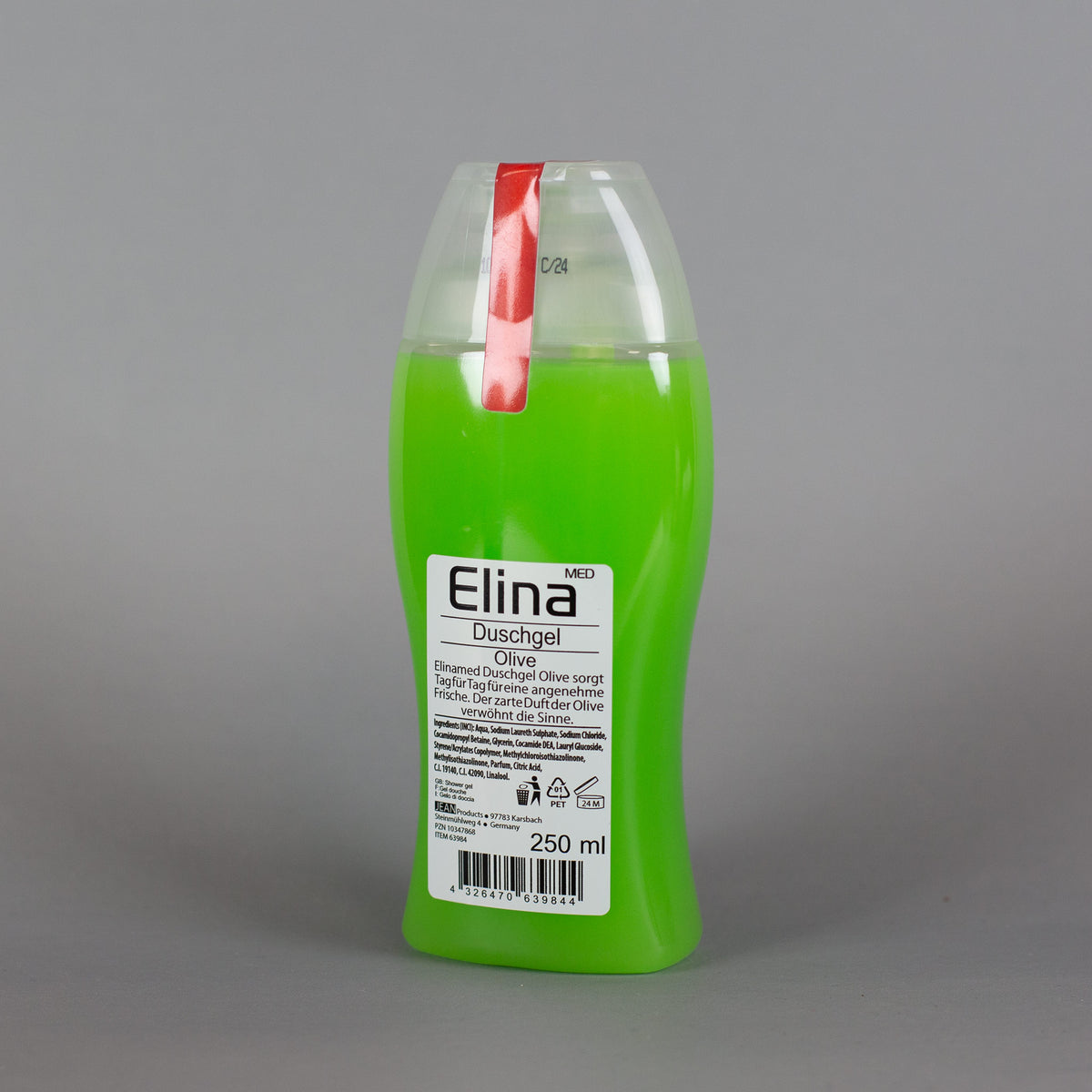 Rückseite der Tube Duschgel „Gelenkschmiere“ in der Variante Olive