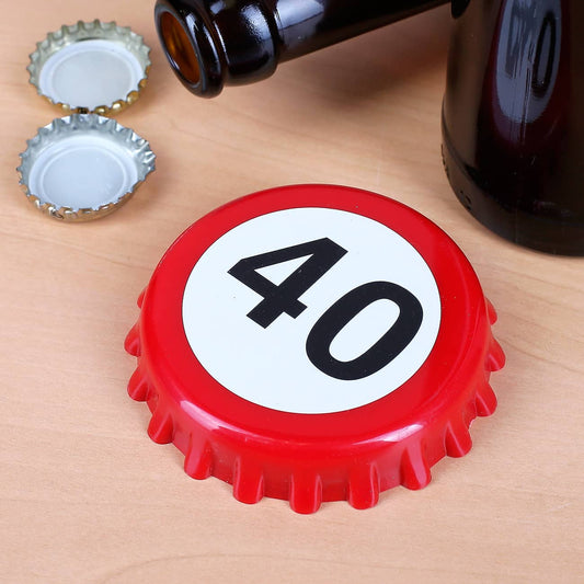 Flaschenöffner zum 40. Geburtstag mit Magneten