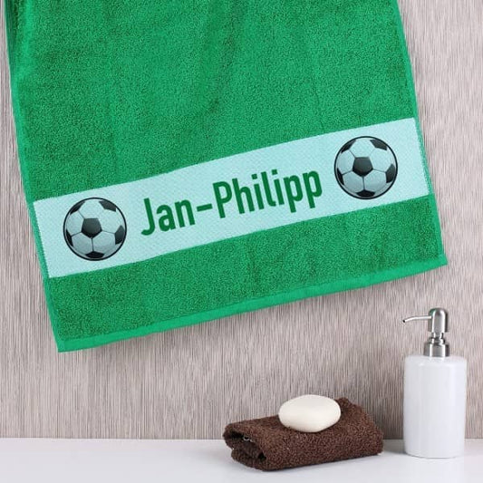 Fußballer - Handtuch mit Wunschnamen