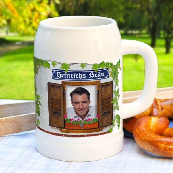 Bierkrug mit Foto