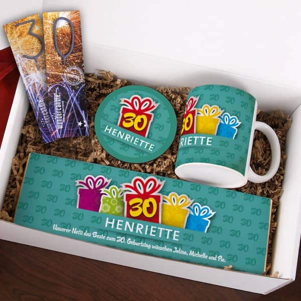 gefüllte Geschenkbox