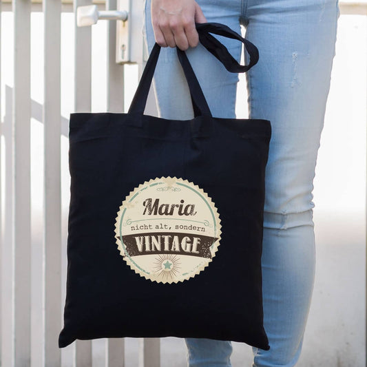 Nicht alt, sondern vintage - der Beutel zum Geburtstag