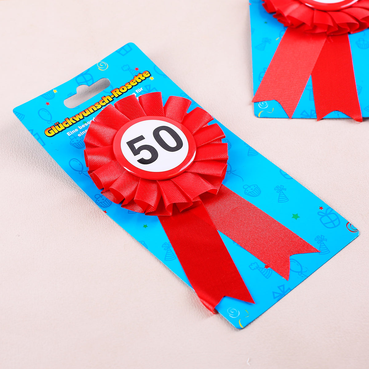 Glückwunsch-Rosette - 50