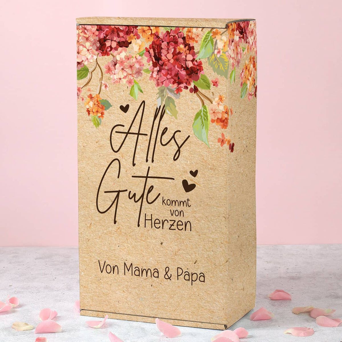 Tolle Verpackung - Alles Gute kommt von Herzen - ideal für Geschenke zum Geburtstag oder zur Hochzeit