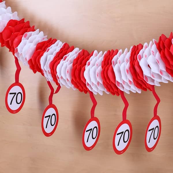 Papiergirlande zum 70. Geburtstag