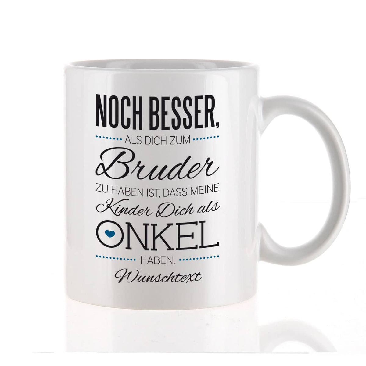Unter dem Spruch stehen Ihnen 50 Zeichen für Ihren persönlichen Wunschtext zur Verfügung