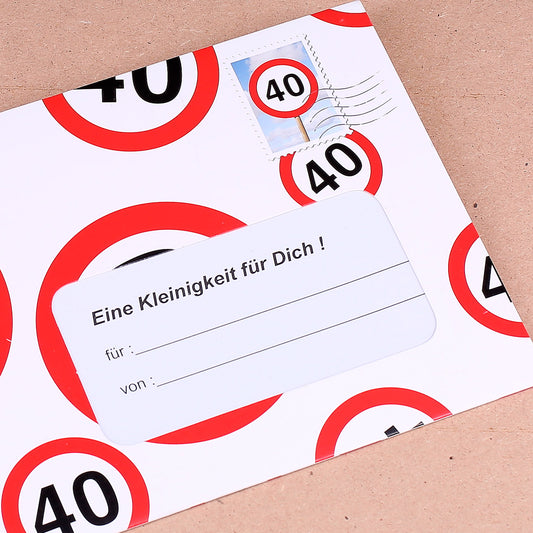 Briefumschlag zum 40. Geburtstag