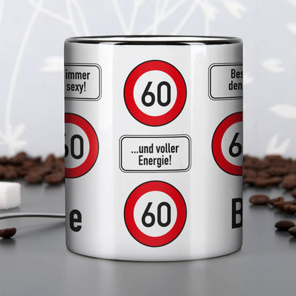 Tasse zum 60. Geburtstag mit Namen