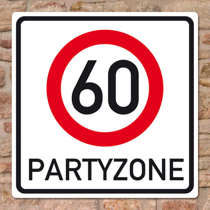 PVC Verkehrsschild zum 60. Geburtstag