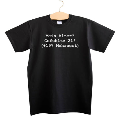 Schwarzes T-Shirt Mehrwertsteuer