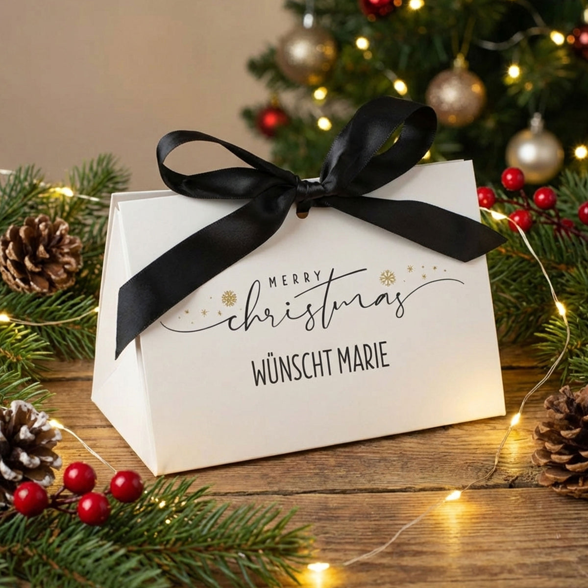 dreieckige außergewöhnliche personalisierte Weihnachts-Geschenkverpackung