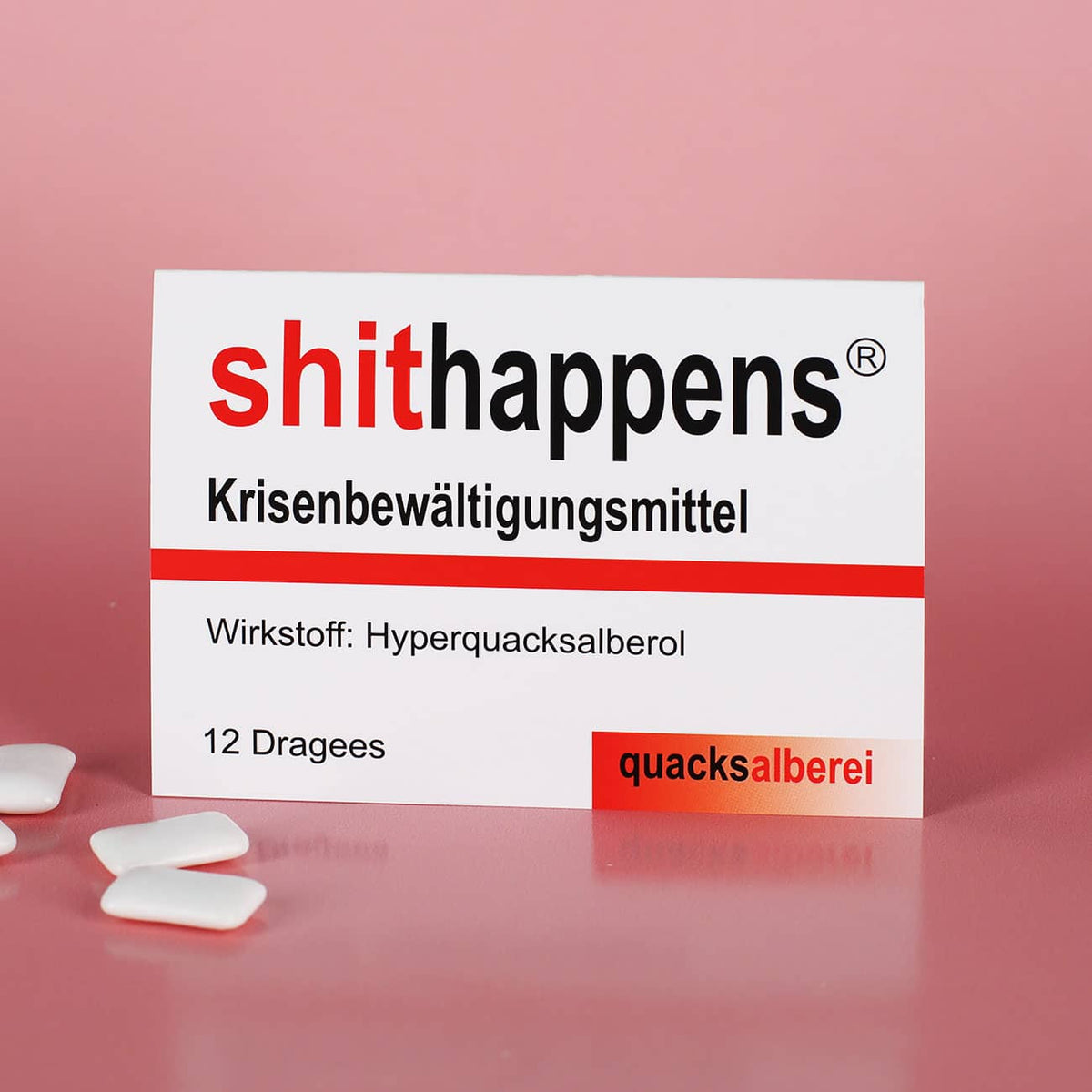 12 Kaugummi Dragees Shit Happens mit Pfefferminz Geschmack