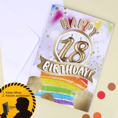 Soundkarte zum 18. Geburtstag zum Auspusten