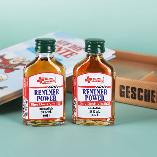 Kräuterlikör "Rentner Power" im Doppelpack