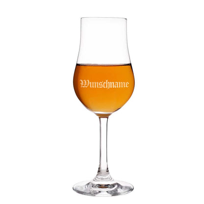 Whiskyglas mit Gravur Ihres Wunschnamens in altdeutscher Schriftart