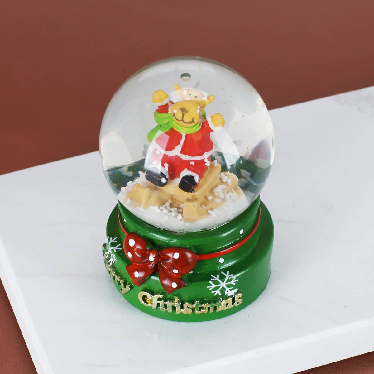 Rentier Schneekugel